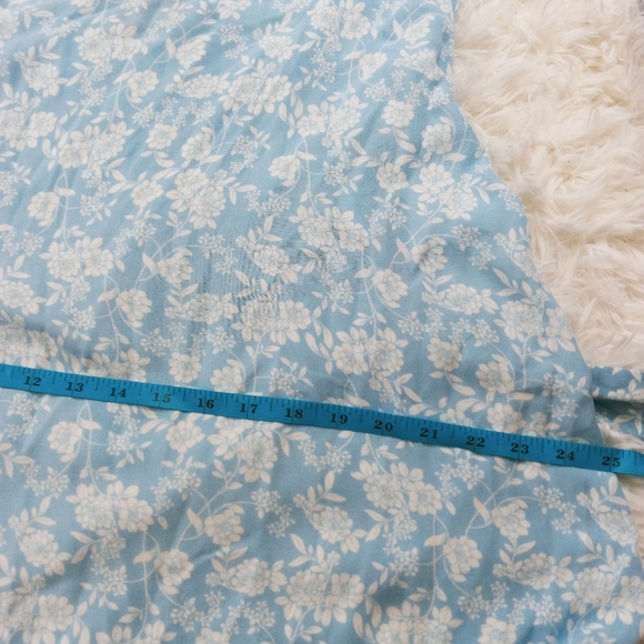 ♥️ONE DAY SALE Eloquii Blue White Floral Sleeveless Tank Bed Midi Dress - Picture 6 of 9